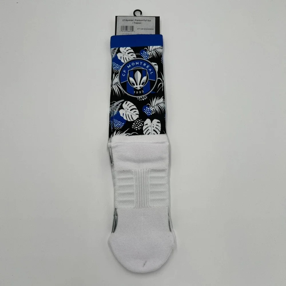 Strideline CF Montreal MLS Premium Full Sub Tropical Crew Socks‎ Blue Black M/L